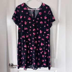 GAP Black & Floral Short Dress